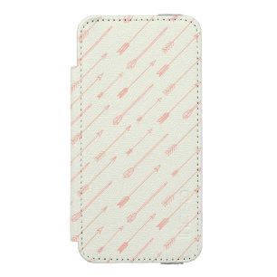 Coral Outlined Arrows Pattern Incipio Watson™ iPhone 5 Wallet Case