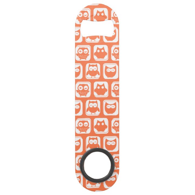 Coral Owl Pattern Bar Key (Front)