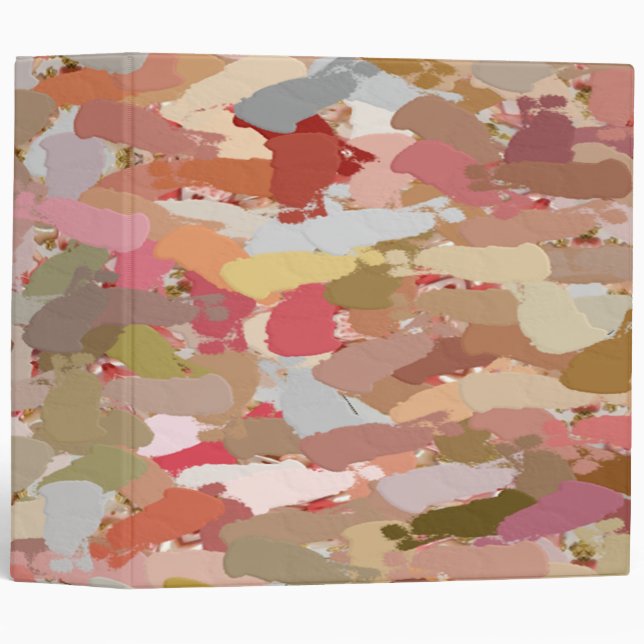 Coral Paint Splatter Binder (Front/Spine)
