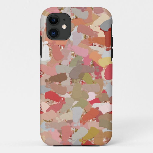 Coral Paint Splatter Case-Mate iPhone Case (Back)