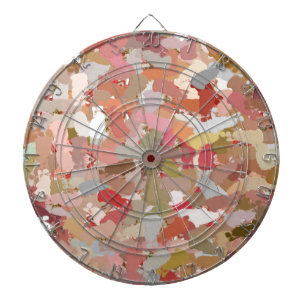 Coral Paint Splatter Dartboard