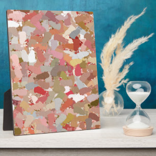 Coral Paint Splatter Plaque