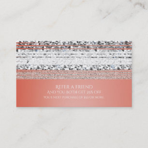 Coral Peach Dipped Bling Chic Envoyer une carte d'