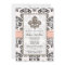 Coral Peach Fleur de Lis Bridal Shower Invitations