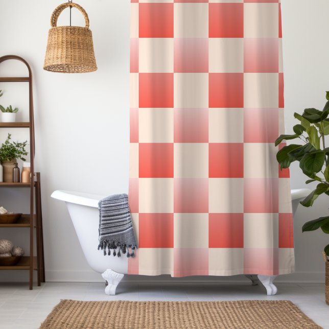 Coral Peach Gradient Chequered (Creator Uploaded)