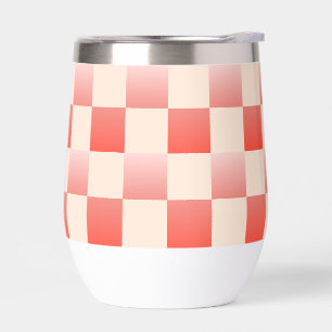 Coral Peach Gradient Chequered