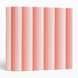 Coral peach shadow stripes binder