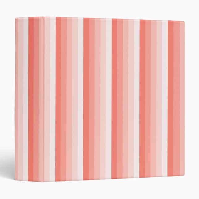Coral peach shadow stripes binder (Front/Spine)