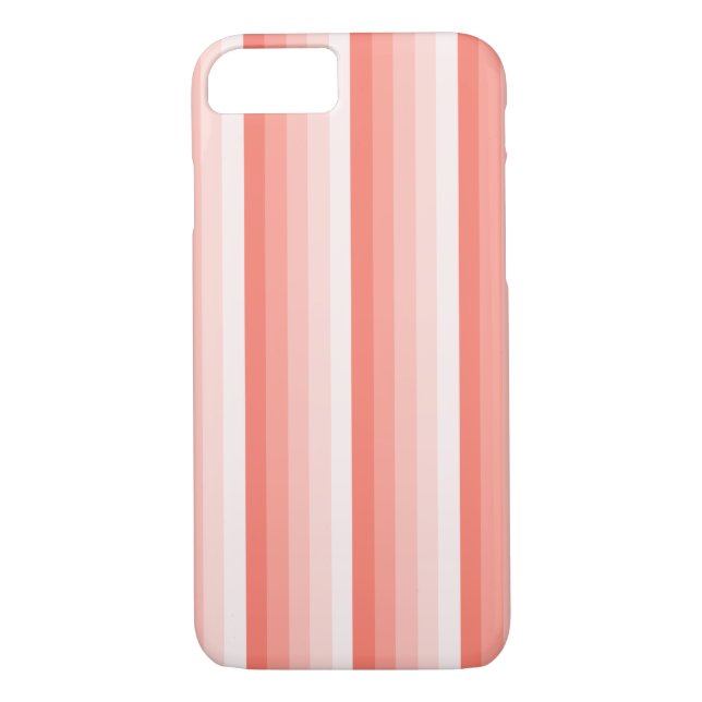 Coral peach shadow stripes Case-Mate iPhone case (Back)