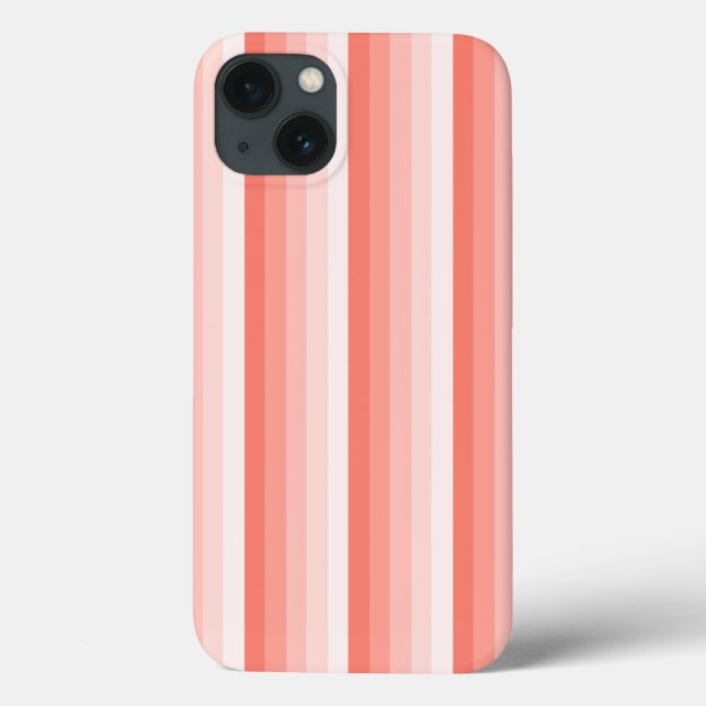 Coral peach shadow stripes Case-Mate iPhone case (Back)