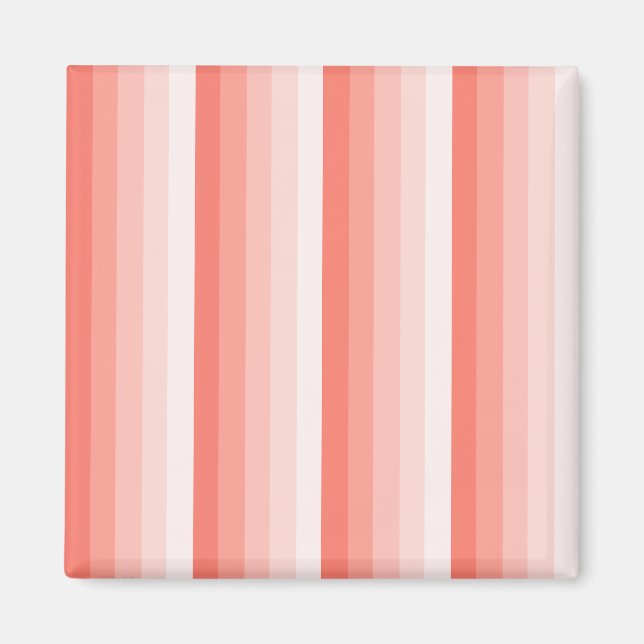 Coral peach shadow stripes magnet (Front)