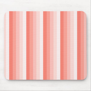 Coral peach shadow stripes mouse pad