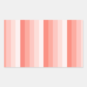 Coral peach shadow stripes sticker