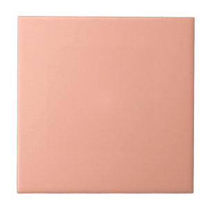 Coral Peach Solid Color Tile