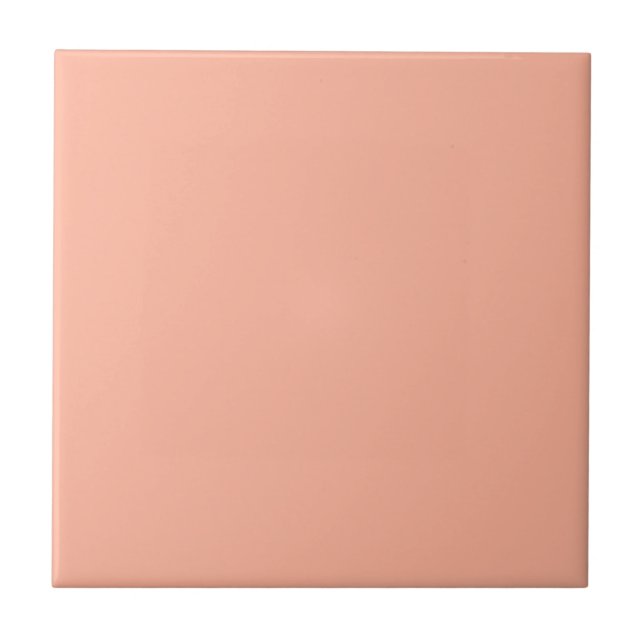 Coral Peach Solid Colour Tile (Front)