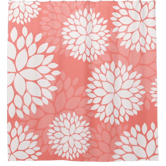 Coral Peach White Floral Pattern (Front)