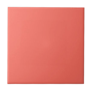 Coral Perfection Elegant Solid Coral Ceramic Tile