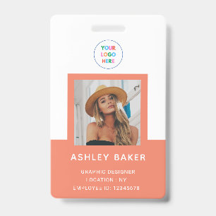 Coral Photo Company Security Logo Name And Title  Badge