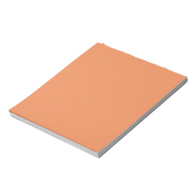 Coral pink background ready to customize notepad (Rotated)