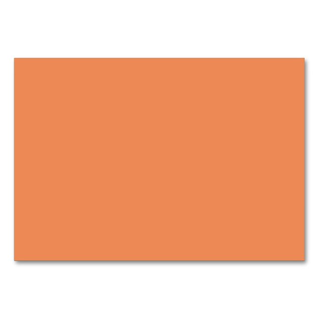 Coral pink background ready to customize table number (Front)