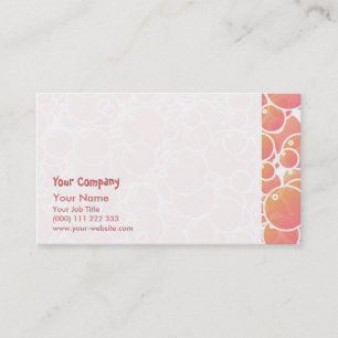 Coral pink bubbles business card