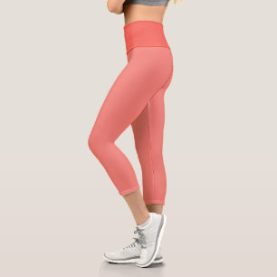 Coral Pink Capri Leggings