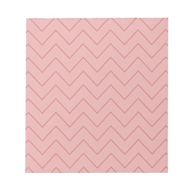 Coral Pink Chevron Notepad (Front)
