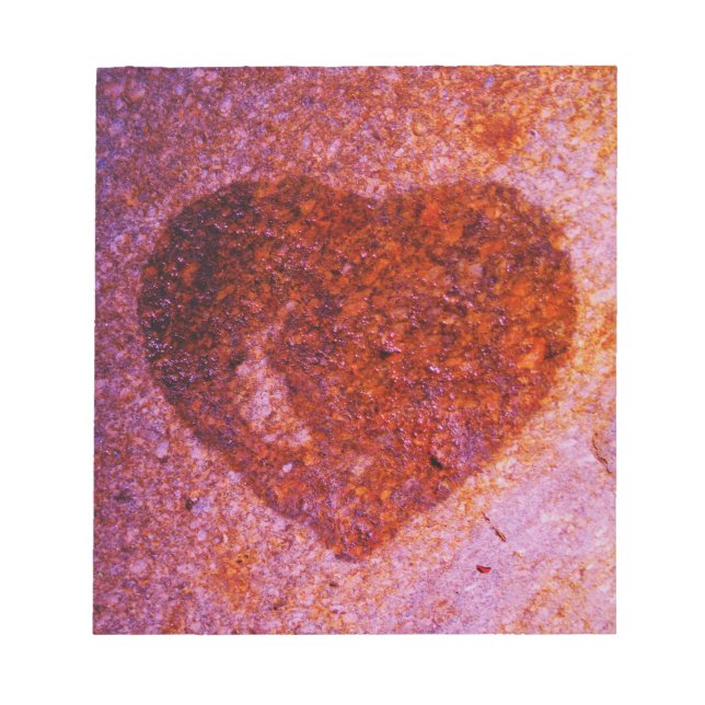 coral pink heart notepad (Front)