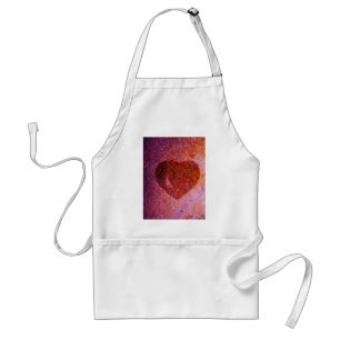 coral pink heart standard apron