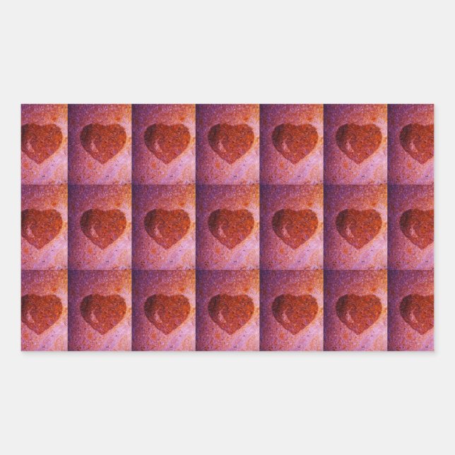 coral pink heart sticker (Front)