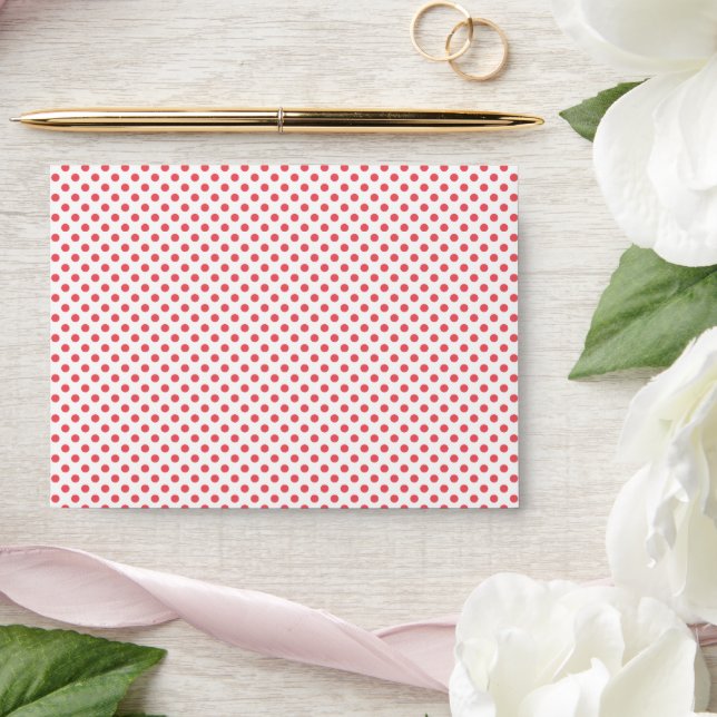 Coral Pink Polka Dots by Shirley Taylor Envelope (Wedding)