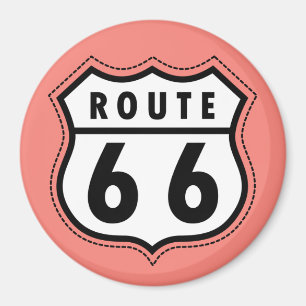 Coral Pink Route 66 sign Magnet