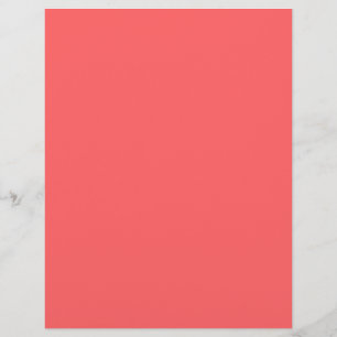Coral Pink (solid colour) Letterhead