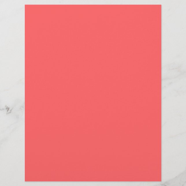 Coral Pink  (solid colour)  Letterhead (Front)