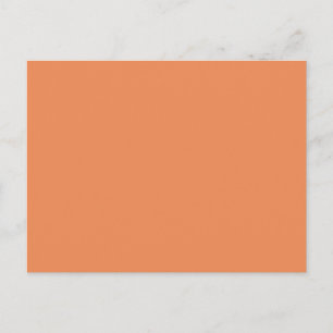 Coral pink solid colour ready to customize postcard