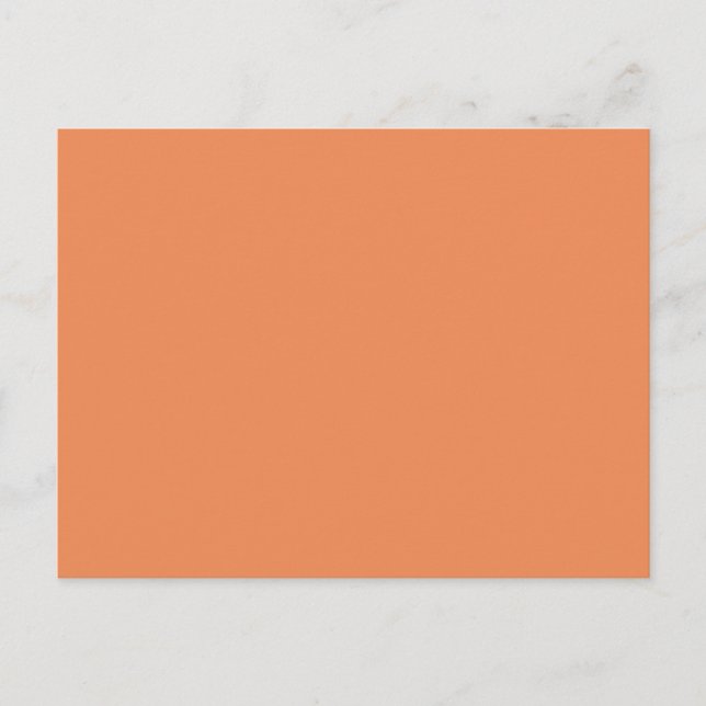 Coral pink solid colour ready to customize postcard (Front)