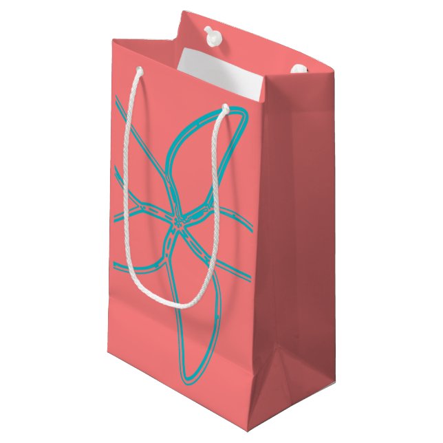 Coral Pink Starfish Petit sac cadeau (Devant Angle)