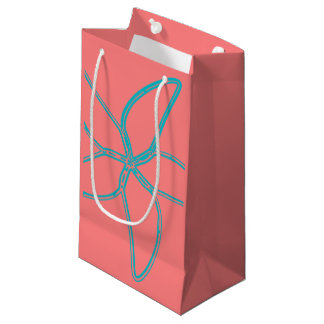 Coral Pink Starfish Small Gift Bag