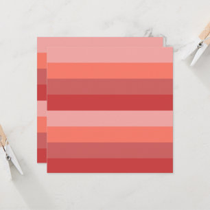 Coral Pink Stripes  Card