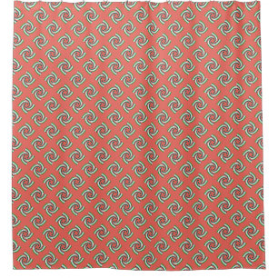 Coral Pink Teal Green Pattern