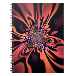 Coral Plasma Burst Fractal Art Notebook