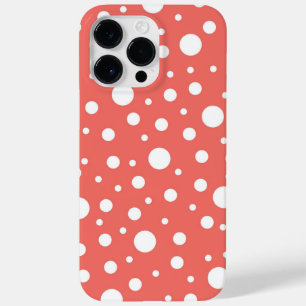Coral Polka Dot Case-Mate iPhone 14 Pro Max Case