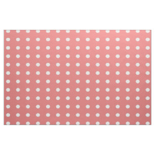 Coral Polka Dot Fabric