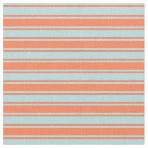 Coral & Powder Blue Coloured Pattern Fabric