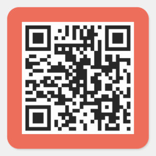 Coral QR CODE Sticker