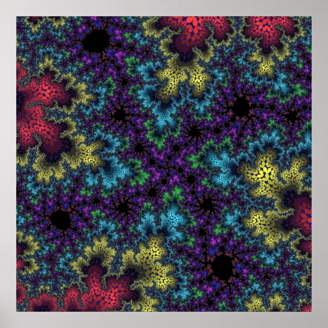 Coral Rainbow Speckle Poster (Front)