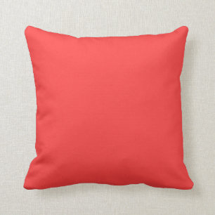 Coral Red High End Coloured Throw Pillow