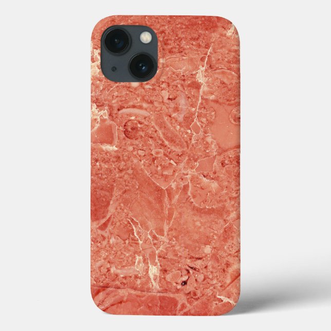 Coral Red Marble Texture  Case-Mate iPhone Case (Back)