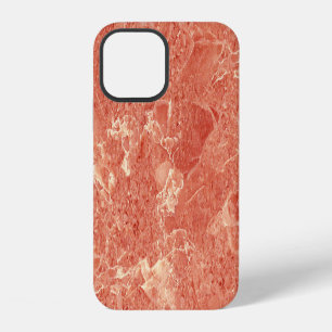 Coral Red Marble Texture  iPhone 12 Case