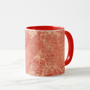 Coral Red Marble Texture Mug